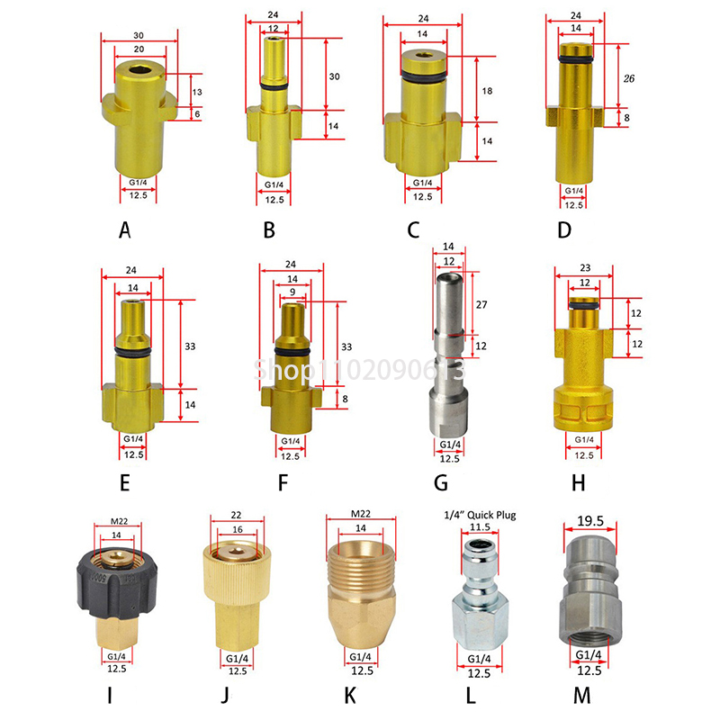 Pressure Washer Foam Gun - Buse de mousse adaptateur métallique, générateur